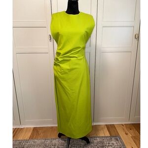 Zara Shoulder Pad Draped Dress